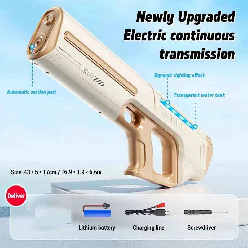 Automatic Electric Water Blaster - 43cm High-Powered Rechargeable Water Gun