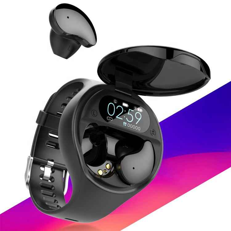 Waterproof Smartwatch with Built-In Wireless Earbuds