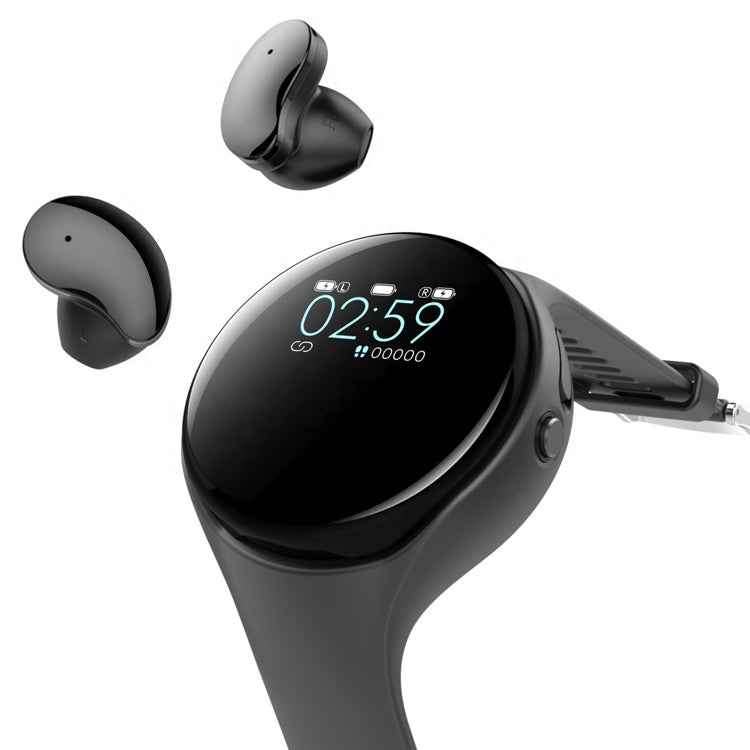 Waterproof Smartwatch with Built-In Wireless Earbuds