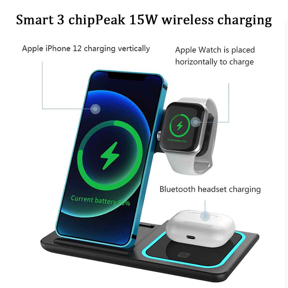Foldable 3 in 1 Wireless Charger