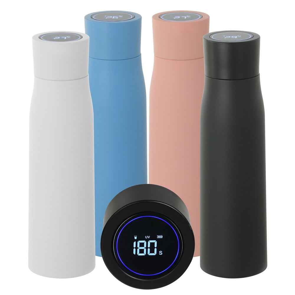 Smart self cleaning water bottle