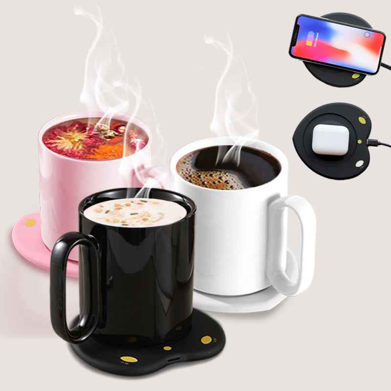 New  3 in 1 Temperature Control Smart Mug  With Wireless Charger for Phone