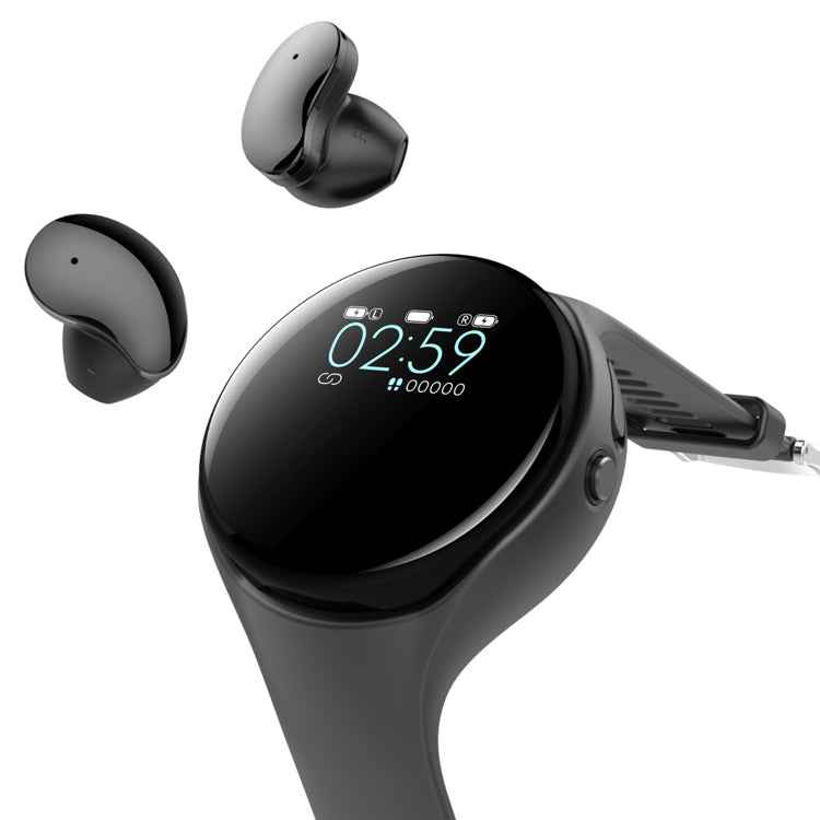 Waterproof Smartwatch with Built-In Wireless Earbuds