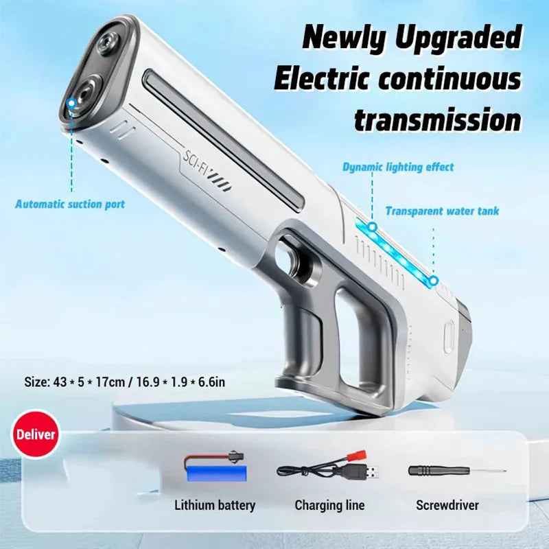 Automatic Electric Water Blaster - 43cm High-Powered Rechargeable Water Gun