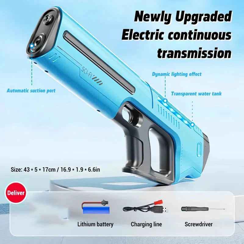 Automatic Electric Water Blaster - 43cm High-Powered Rechargeable Water Gun